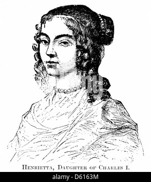 Une illustration tirée de 'A Child's History of England' (1897), mettant en scène Henrietta de France, la fille de Charles Ier, dans le cadre du récit historique de la monarchie anglaise. Banque D'Images