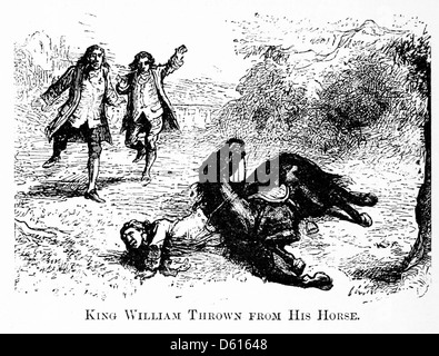 Cette illustration de 1897 tirée de 'A Child's History of England' montre le roi William, décrivant son rôle dans la formation de l'histoire anglaise. L'image offre un aperçu du règne du roi Guillaume et des débuts de l'histoire de l'Angleterre. Banque D'Images