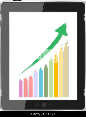 L'entreprise et Pc tablette graphique à l'écran Banque D'Images