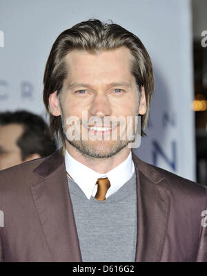 Los Angeles, Californie, USA. 10 avril 2013. Nikolaj Coster-Waldau assistant à la première de Los Angeles ''oubli'' tenue à l'Kodak Theater à Hollywood, Californie le 10 avril 2013. Crédit Image : 2013(Photo : D. Long/Globe Photos/ZUMAPRESS.com/Alamy Live News) Banque D'Images