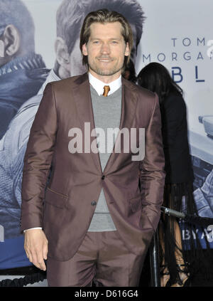 Los Angeles, Californie, USA. 10 avril 2013. Nikolaj Coster-Waldau assistant à la première de Los Angeles ''oubli'' tenue à l'Kodak Theater à Hollywood, Californie le 10 avril 2013. Crédit Image : 2013(Photo : D. Long/Globe Photos/ZUMAPRESS.com/Alamy Live News) Banque D'Images