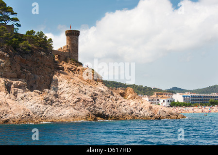 Tossa de Mar beach avec la Forteresse Banque D'Images