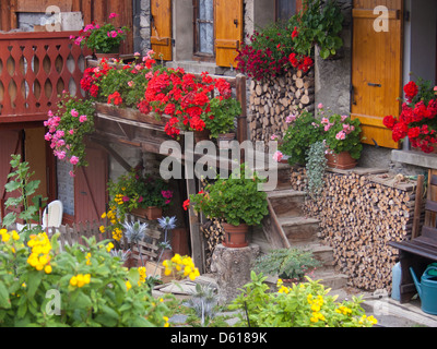 Albiez-le-Vieux, Savoie, Rhône-Alpes, France Banque D'Images