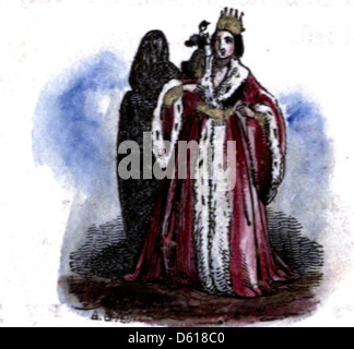 Cette image présente une édition vintage de 'The Child's Fairy Library', publiée pour la première fois entre 1837 et 1838. Le livre contient une collection de contes de fées, soigneusement illustrés pour engager les enfants avec des histoires enchanteresses, encourageant l'imagination et des leçons de morale. Banque D'Images