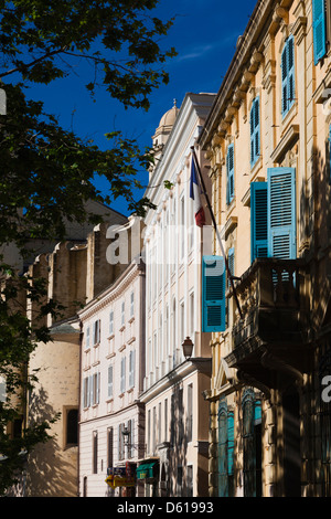 France, Corse, Haute-Corse Ministère, Le Cap Corse, Bastia, Place du marché, les bâtiments Banque D'Images