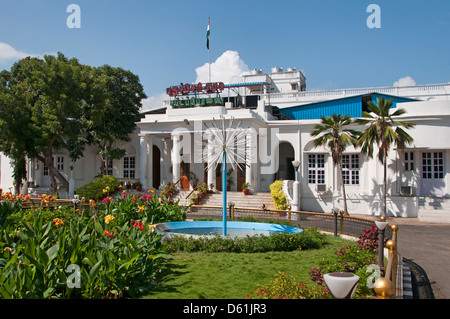 Maison de ville Villa Pondichéry Pondichéry ( ) L'Inde Tamil Nadu Banque D'Images