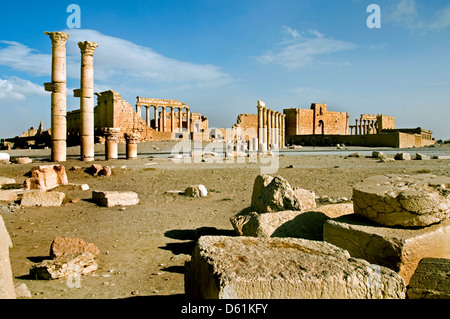 2th siècle Palmyra Roman Syrie Archéologie syrienne Banque D'Images