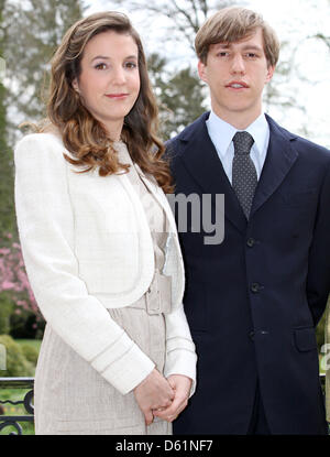 Le Prince Louis et la Princesse Tessy au château de Berg à Luxembourg, le 27 avril 2012. Photo : Patrick van Katwijk/ NETHERLAND OUT Banque D'Images