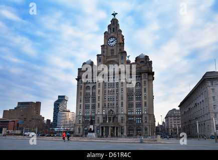 Le foie des bâtiments, (1911) un des trois Grâces à l'UNESCO du patrimoine mondial désigné Ville Maritime, Pier Head, Liverpool, Merseyside, Royaume-Uni Banque D'Images