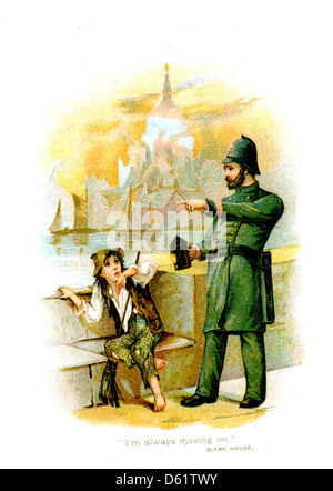 Ce livre d'anniversaire de Dickens en 1904 célèbre Charles Dickens et comprend des illustrations de ses œuvres, telles que « Bread House ». Le livre est dédié à l’héritage de l’auteur, présentant des scènes de ses romans célèbres. Banque D'Images