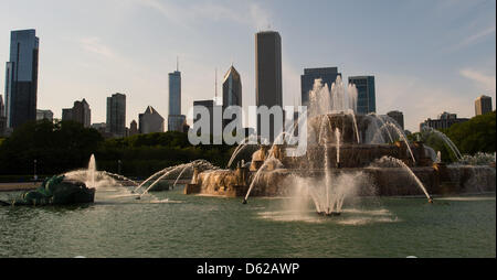 Une fontaine à Chicago, USA, 17 mai 2012. Les 20 et 21 mai 2012, le sommet de l'OTAN a lieu dans la ville d'Amérique du Nord sur le lac Michigan. Photo : Grimm par les pairs Banque D'Images