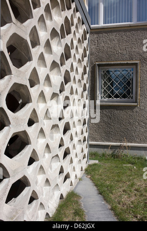 Extérieur de 'Haus 1' l'administration centrale ministérielle de la Stasi (police secrète communiste en Allemagne de l'Est, la RDA. Construit en 1960, le complexe maintenant connu comme le Musée de la Stasi .. (Plus de légende dans la description) Banque D'Images