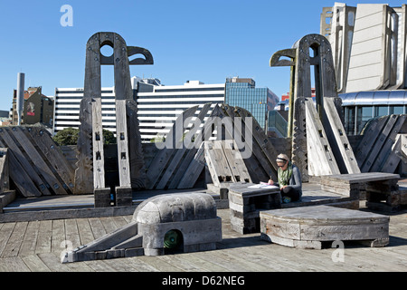 Le Harbourfront Wellington, Nouvelle-Zélande Banque D'Images