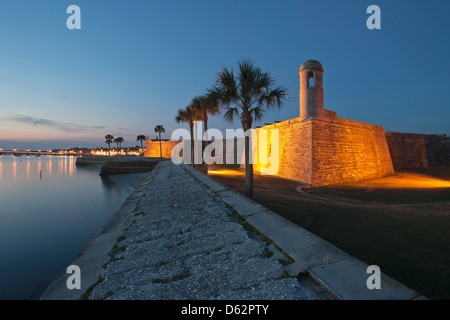 CASTILLO DE SAN MARCOS NATIONAL MONUMENT SAINT AUGUSTINE EN FLORIDE USA Banque D'Images