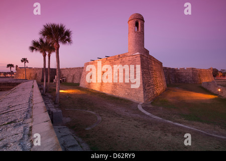 CASTILLO DE SAN MARCOS NATIONAL MONUMENT SAINT AUGUSTINE EN FLORIDE USA Banque D'Images