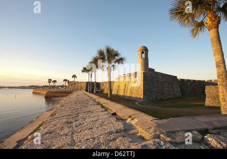 CASTILLO DE SAN MARCOS NATIONAL MONUMENT SAINT AUGUSTINE EN FLORIDE USA Banque D'Images