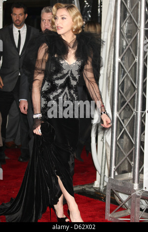 Madonna New York premiere de "W.E." au Ziegfeld Theatre - Arrivées New York City, USA. Banque D'Images