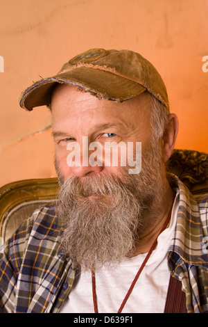 Seasick Steve (musicien de blues américain) a photographié à l'Union Chapel, Islington, Londres, Angleterre, Royaume-Uni. Banque D'Images