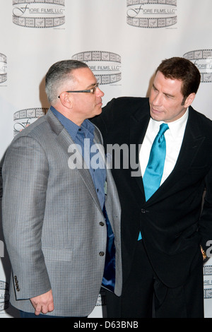 John Gotti Jr. et John Travolta "Gotti : Three Generations' conférence de presse à l'hôtel Sheraton New York Hotel and Towers New York Banque D'Images