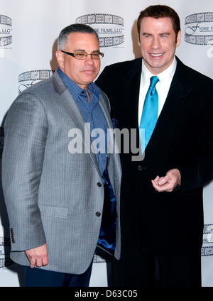 John Gotti Jr. et John Travolta "Gotti : Three Generations' conférence de presse à l'hôtel Sheraton New York Hotel and Towers New York Banque D'Images