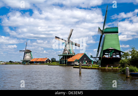 Les moulins à vent de Zaanse Schans Banque D'Images