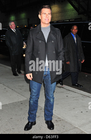 Tom Cruise 'le Late Show with David Letterman" à l'Ed Sullivan Theater - Arrivées New York City, USA - 19.12.11 Banque D'Images