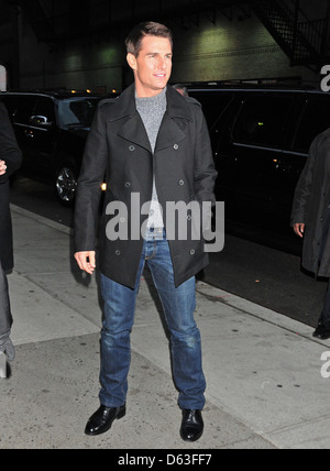 Tom Cruise 'le Late Show with David Letterman" à l'Ed Sullivan Theater - Arrivées New York City, USA - 19.12.11 Banque D'Images