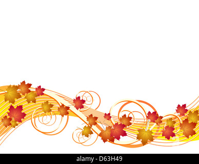 Arrière-plan de vol les feuilles d'automne Banque D'Images