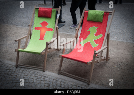 Ampelmann en souvenir de Berlin. L'Allemagne. Ce petit feu, l'homme est devenu le symbole de la ville. Banque D'Images