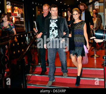 Brian O'Driscoll et Amy Huberman film premiere de "Rewind" tenue à Dundrum Town Centre - Arrivées Dublin, Irlande - 22.03.11 Banque D'Images