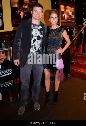 Brian O'Driscoll et Amy Huberman film premiere de "Rewind" tenue à Dundrum Town Centre - Arrivées Dublin, Irlande - 22.03.11 Banque D'Images