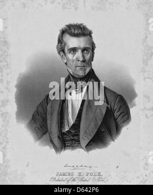 James K Polk, 11e président des USA, 1845 - 1849 Banque D'Images