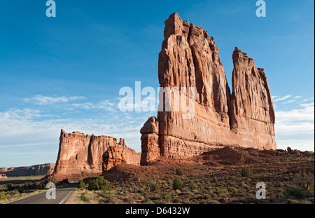 Arches National Park, Utah, la formation d'organes, Tour de Babel derrière Banque D'Images