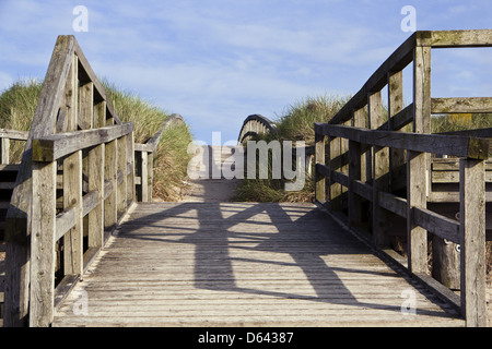 Pont à la plage Banque D'Images