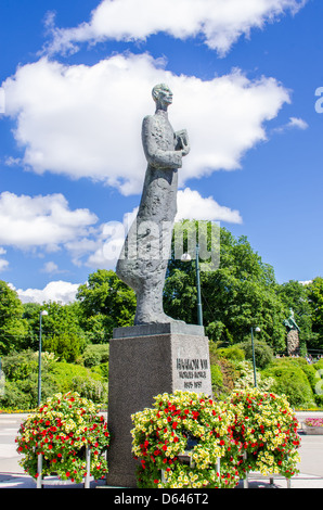 Le roi Haakon VII statue Banque D'Images