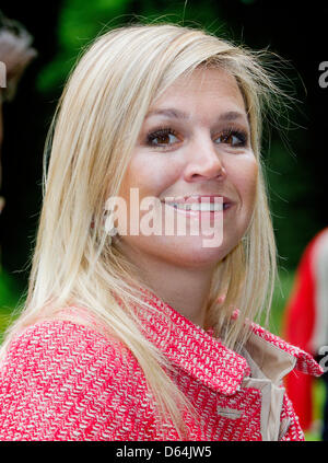 La princesse maxima des Pays-Bas à l'oraison funèbre de prof.dr.ir. Gert van Dijk sur la Microfinance à Nyenrode Business University à Breukelen, Pays-Bas, 29 mai 2012. Photo : Patrick van Katwijk Pays-bas OUT Banque D'Images