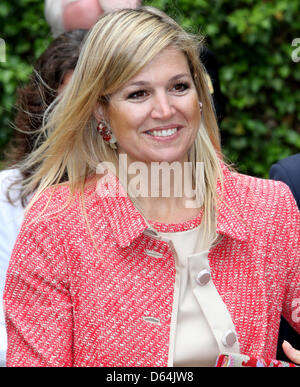 La princesse maxima des Pays-Bas à l'oraison funèbre de prof.dr.ir. Gert van Dijk sur la Microfinance à Nyenrode Business University à Breukelen, Pays-Bas, 29 mai 2012. Photo : Patrick van Katwijk Pays-bas OUT Banque D'Images