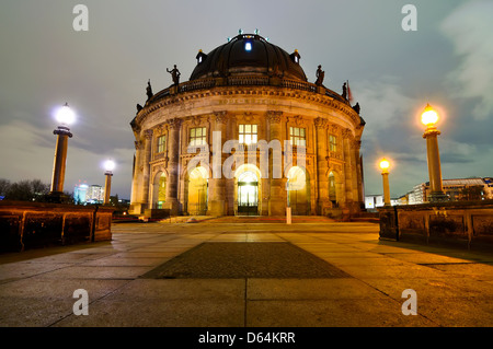 Musée Bode de Berlin, en Allemagne, dans la nuit Banque D'Images