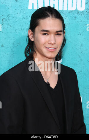 Booboo Stewart acteur arrive sur le tapis rouge des MTV Movie Awards 2012 au Gibson Amphitheatre à Universal City, USA, le 03 juin 2012. Photo : Hubert Boesl Banque D'Images