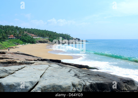 Pulinkudi beach près de Kovalam thiruvananthapuram Kerala Inde Banque D'Images