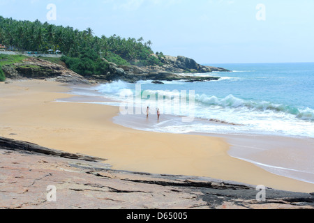 Pulinkudi beach près de Kovalam thiruvananthapuram Kerala Inde Banque D'Images