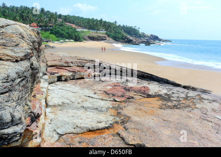 Pulinkudi beach près de Kovalam thiruvananthapuram Kerala Inde Banque D'Images