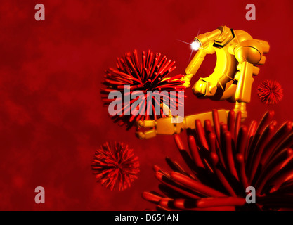 Nanorobot médical, artwork Banque D'Images