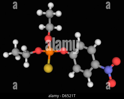 Le parathion molécule insecticide Banque D'Images