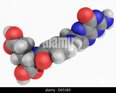 L'acide folique vitamine B9 molecule Banque D'Images