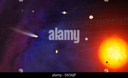 Système solaire, artwork Banque D'Images