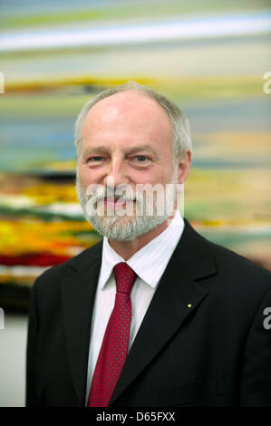 Peintre Christian Lang est représenté à Prague, République tchèque, 18 juin 2012. Photo : Arno Burgi Banque D'Images