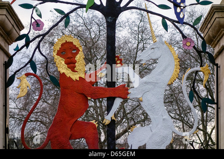 Détail La Reine Elizabeth à Hyde Park gate Banque D'Images