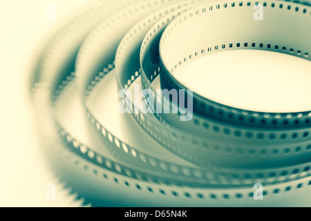 Rouleau de film gros plan plein cadre dynamique Banque D'Images