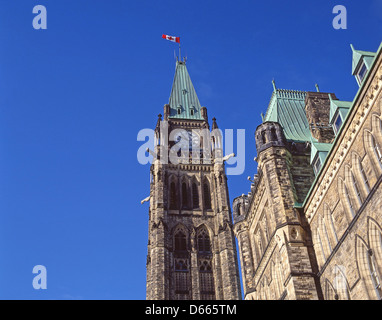 L'édifice du Centre (Édifice du centre), la colline du Parlement, Ottawa, Région de la capitale nationale, de l'Ontario Province, Canada Banque D'Images